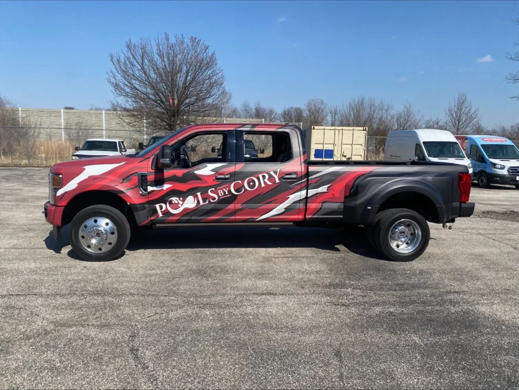 pools by cory vehicle wrap side view